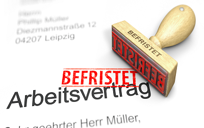 Arbeitsvertrag mit Stempel