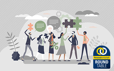 Menschen arbeiten gemeinsam