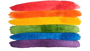 Regenbogen auf Papier.