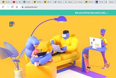 Das neue Berufsnetzwerk Polywork möchte LinkedIn und Co Konkurrenz machen. (Foto: Screenshot_Personalwirtschaft/Polywork)