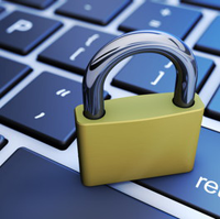 Datenschutz Schloss Tastatur