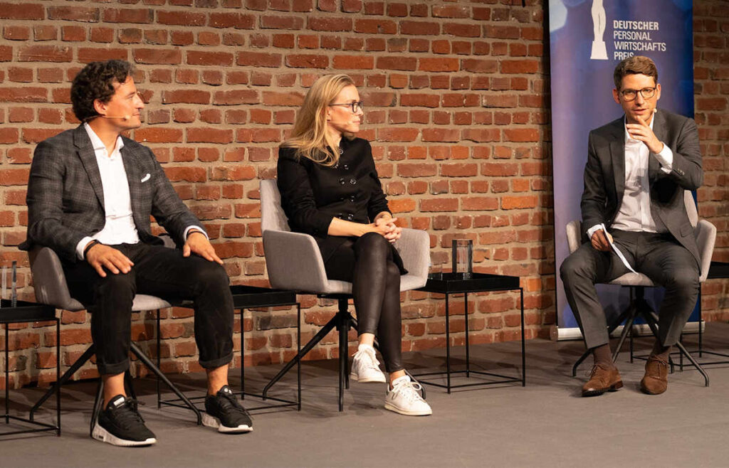 Marcus Diekmann und Tatjana Kiel im Gespräch mit Cliff Lehnen zu den Ukraine-Projekten. (Foto: Archiv)