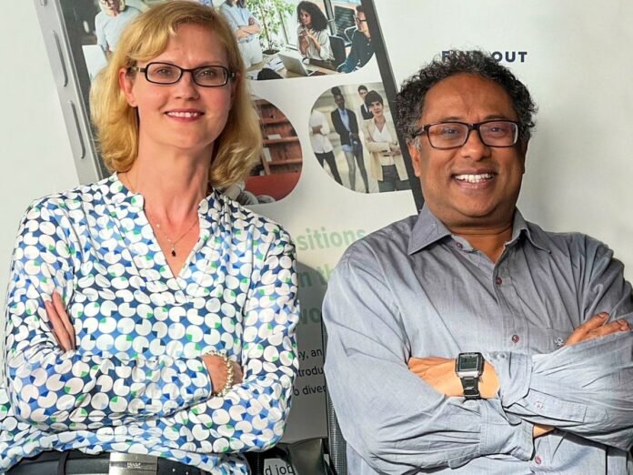 Die Job-Matching-Plattform wurde 2022 von Janet Winkler und Debjit D. Chaudhuri gegründet (v.li.). Foto: Bunton