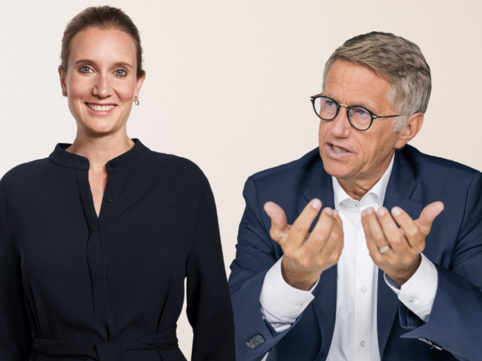 Lea Corzilius, Personalvorständin von ZF, und Oliver Maassen, Personalvorstand bei Trumpf, sprechen im Doppelinterview über die Vergangenheit und die Zukunft von HR. (Foto: ZF/Trumpf; Montage: Personalwirtschaft)