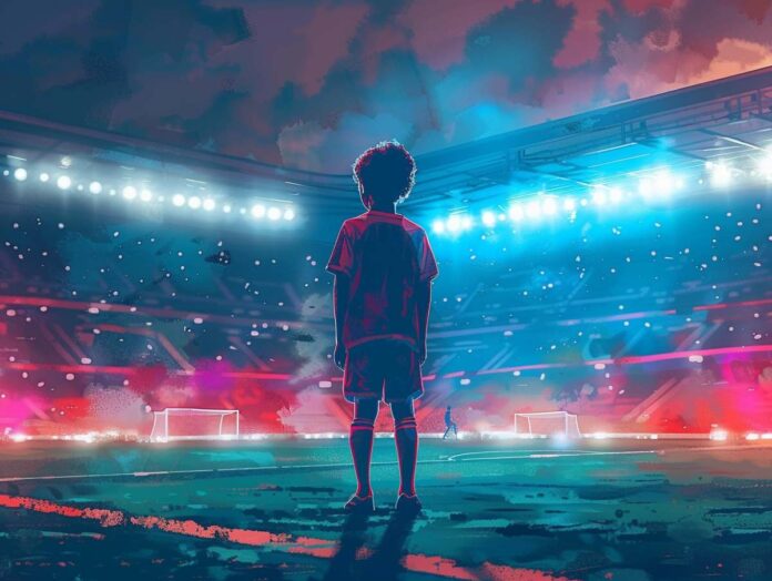 Fußballer unter 18 Jahren müssen um 23 Uhr Feierabend haben. Eine Auswechslung reicht dabei aber nicht. (Bild: Matthias Schmidt-Stein/erstellt mit der KI Midjourney)