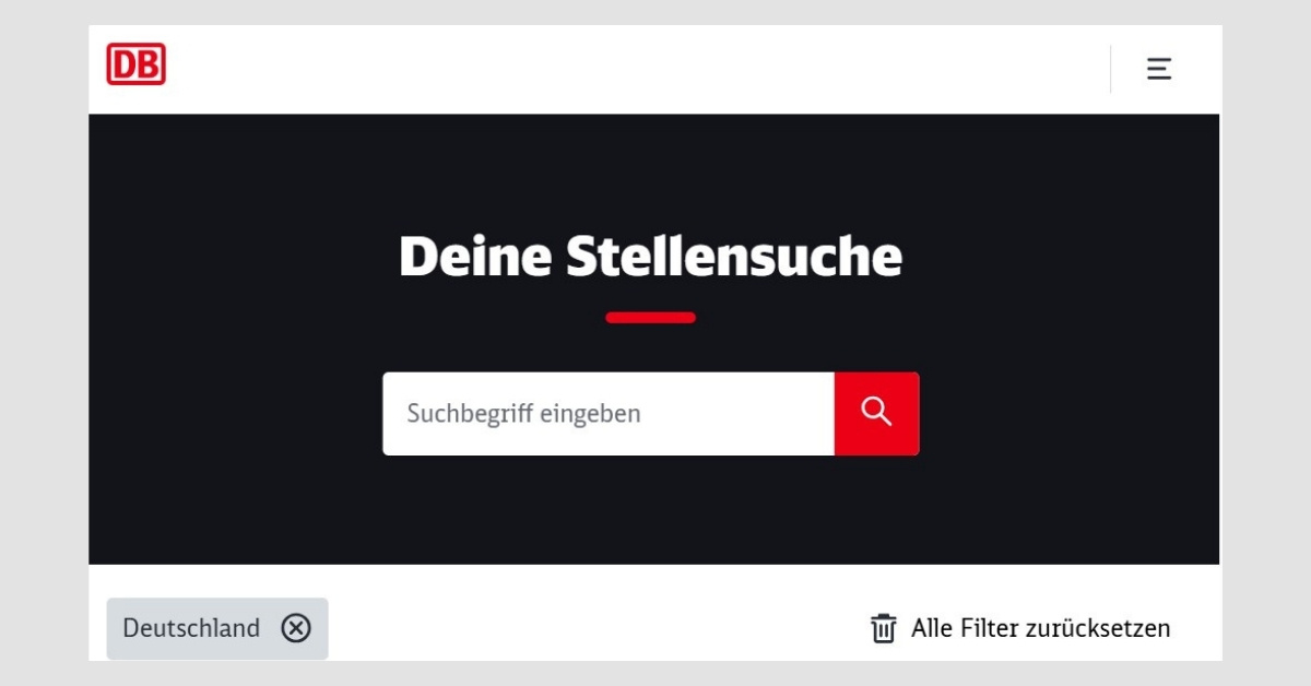 Die Stellensuche der Deutschen Bahn sorgt für Diskussionen. Foto: Eigener Screenshot